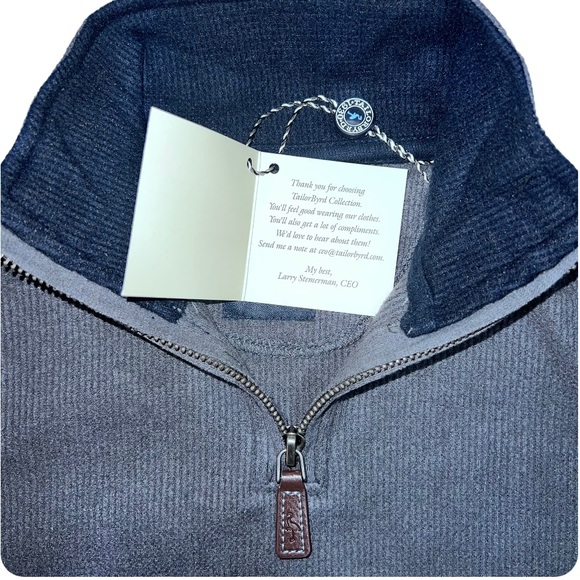 BOYS ULTRA SOFT RIBBED QUARTER ZIP SWEATER | TailorByrd - Picture 6 of 9